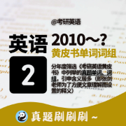 [限免]考研英语二2010～2021真题单词词组卡包封面