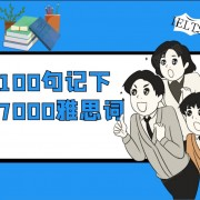 100个句子记下7000雅思词汇卡包封面