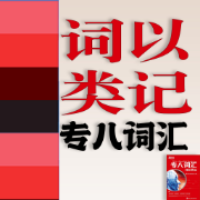 ❤️【限免055】词以类记：专八词汇卡包封面