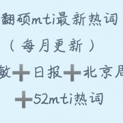 23考研翻硕MTI 最新热词(每月更新)卡包封面