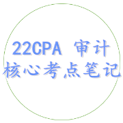 22CPA 审计 核心考点笔记卡包封面