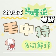 马理论考研毛中特名词解释卡包封面