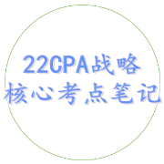 22CPA 战略 核心考点笔记卡包封面