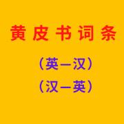 黄皮书英汉汉英词条背诵表卡包封面