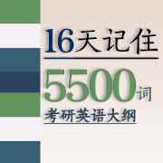 ❤️【限免012】16天记住考研英语大纲5500词卡包封面