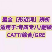 【形近词辨析】翻硕/专四/CATTI/GRE（词根分组归纳）卡包封面