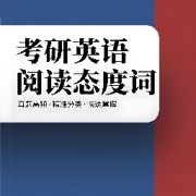 ⭐考研英语阅读态度词汇总卡包封面