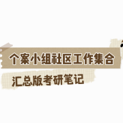 个案小组社区工作社工考研汇总笔记卡包封面