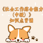 《社会工作综合能力（中级）》知识点背诵卡包封面