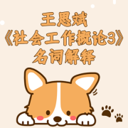 《社会工作概论3》王思斌 名词解释卡包封面