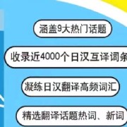 日语热词与日汉词汇互译卡包封面