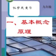 九年级化学人教24版总复习一基本概念原理卡包封面
