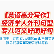 【外刊高分写作】mti考研英语/专四专八/句型热门话题词汇卡包封面